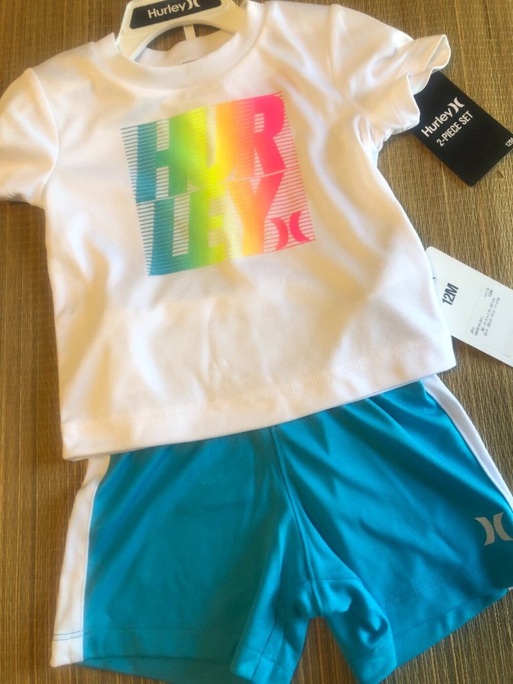Hurley boys shorts set with tee 12 months